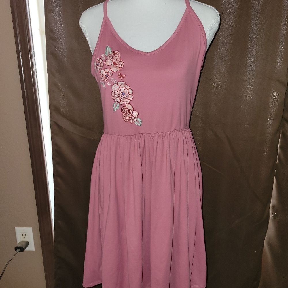 Pink Floral Piece Dress 